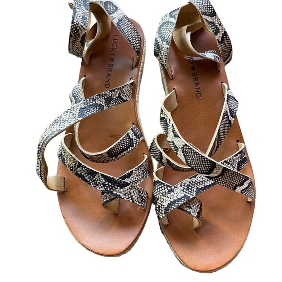 Lucky brand Jakina platform snakeskin sandals - Picture 2 of 10